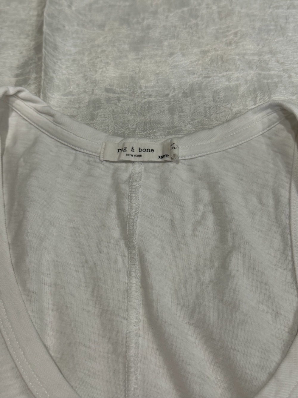 Rag & Bone Pima Cotton Tank Top White XS Designer Basics Minimalist Luxury - Picture 6 of 6